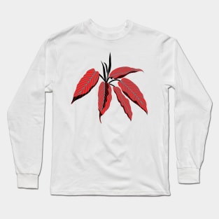 PINK LEAVES DESIGN Long Sleeve T-Shirt